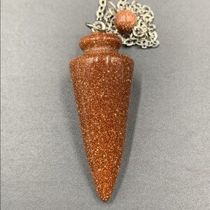 56 Cts Excellent Fire Sandstone  Pendulum